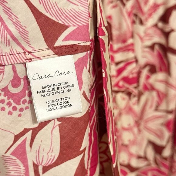 Cara Cara Nicola Cotton Dress in Tropical Harvest Pink Size 10 NEW - Picture 7 of 11